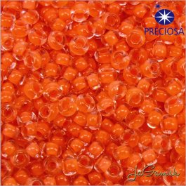 Rokajl Preciosa 8/0 Priehľadná s oranžovým prieťahom č.08A91-25g (PR08016)